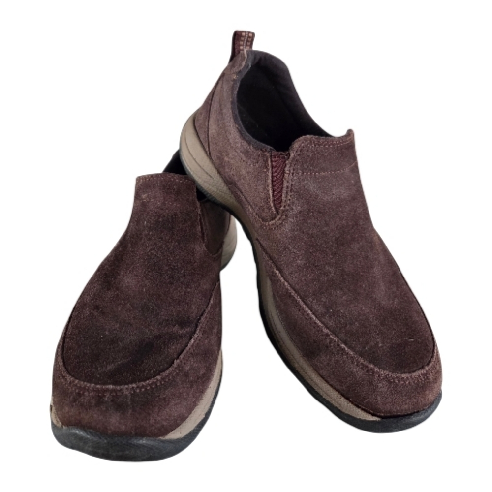 LL Bean Mens Comfort Mocs Slip On Shoe Size 8M Brown Suede Casual Outdoor